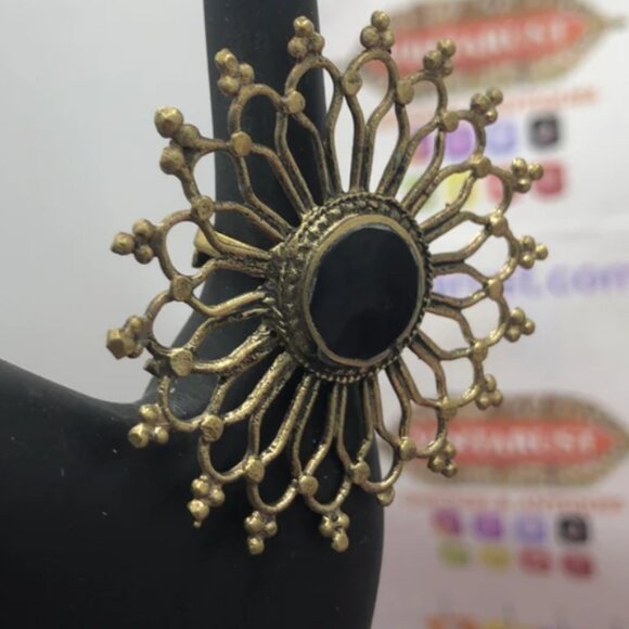 Afghan Statement Tribal Ring, Afghan Ring, Bohemian Ethnic, Afghan Jewelry - Picture 6 of 8